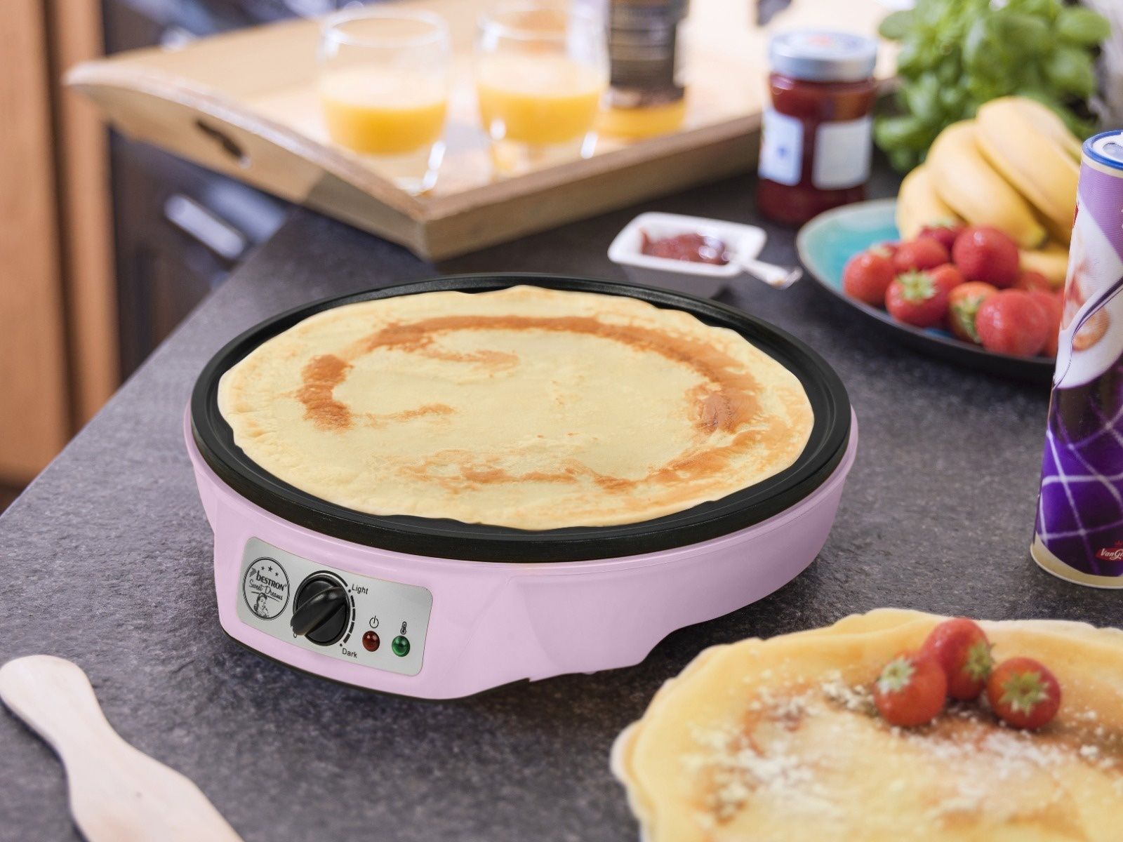 Küchengeräte: Crêpemaker, Crêpes-Maschine, Crepe maker, pink – Neu und originalverpackt aus Schaffhausen von Spezialist 6
