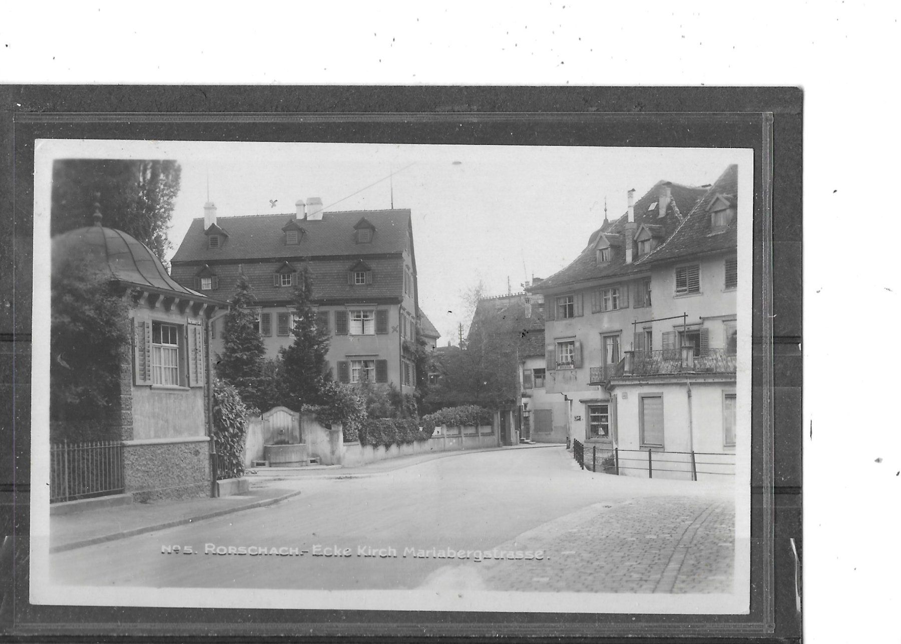 Cartoline postali: SG Rorschach 1937 Ecke Kirch-Mariabergstrasse – Usato da Schocherswil venduto da Wilare