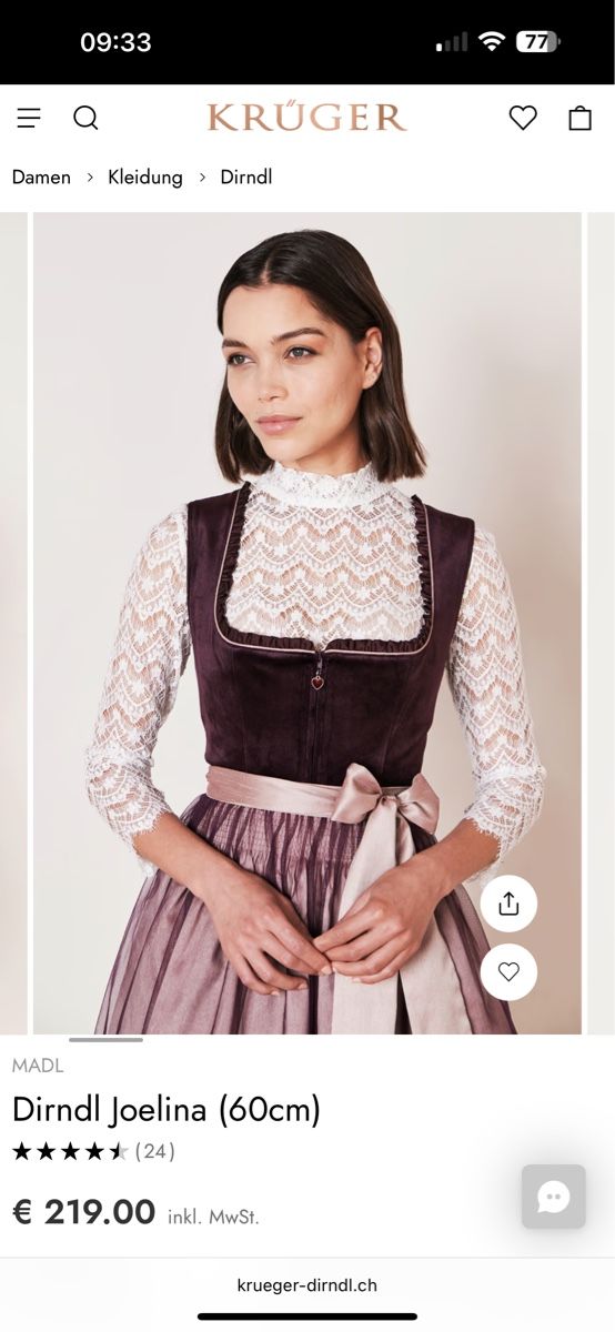 Krüger Vestiti: Dirndl Krüger Gr. 36 Neuwertig – Nuovo (secondo la descrizione) da Lachen SZ venduto da mon_2rpd 5