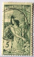 Stark dezentriert Weltpostverein 1900 mit Stempel
