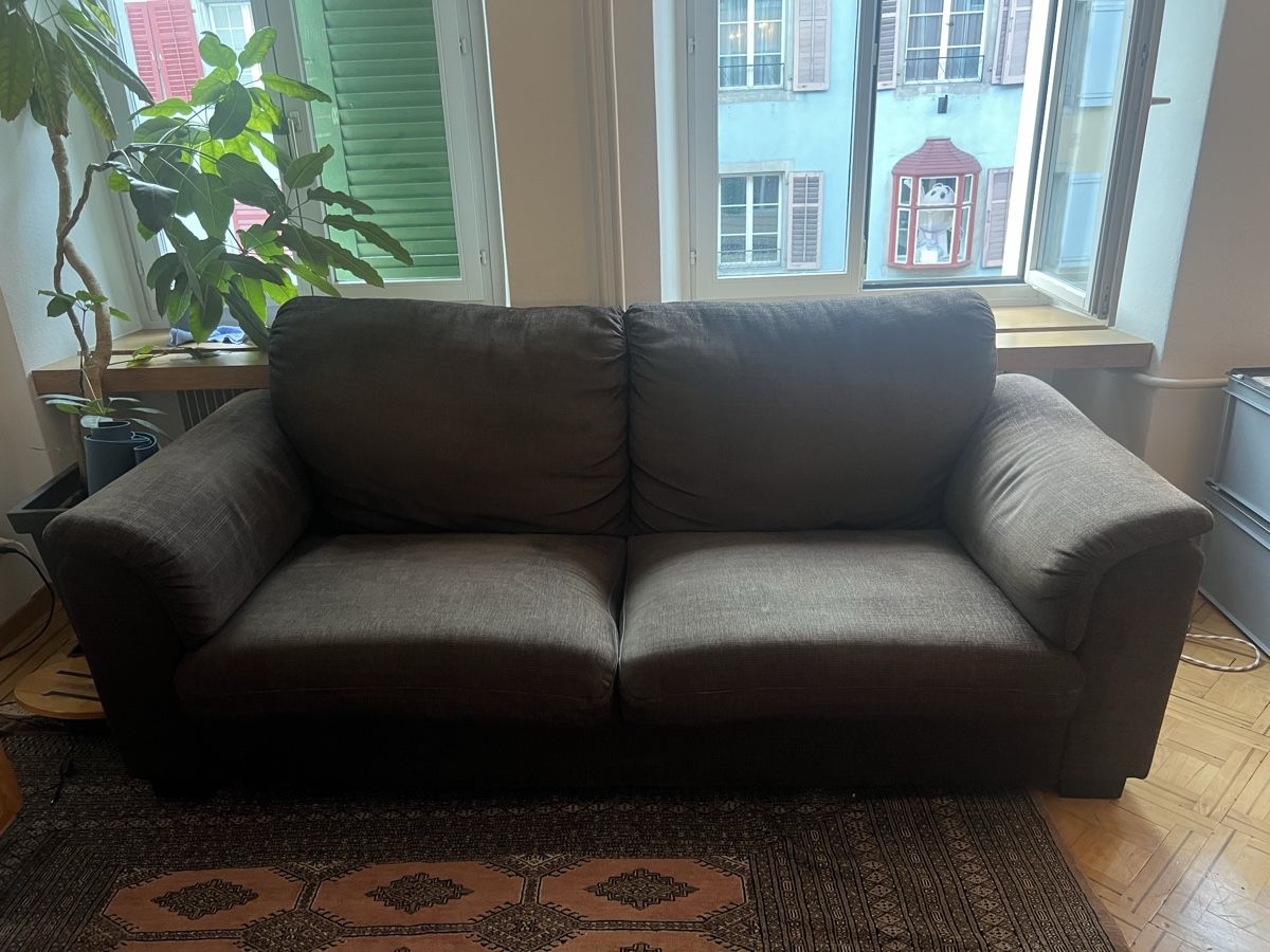 Divani: 2 Braune Stoffsofas – Usato da Baden venduto da noe_8cmk 1