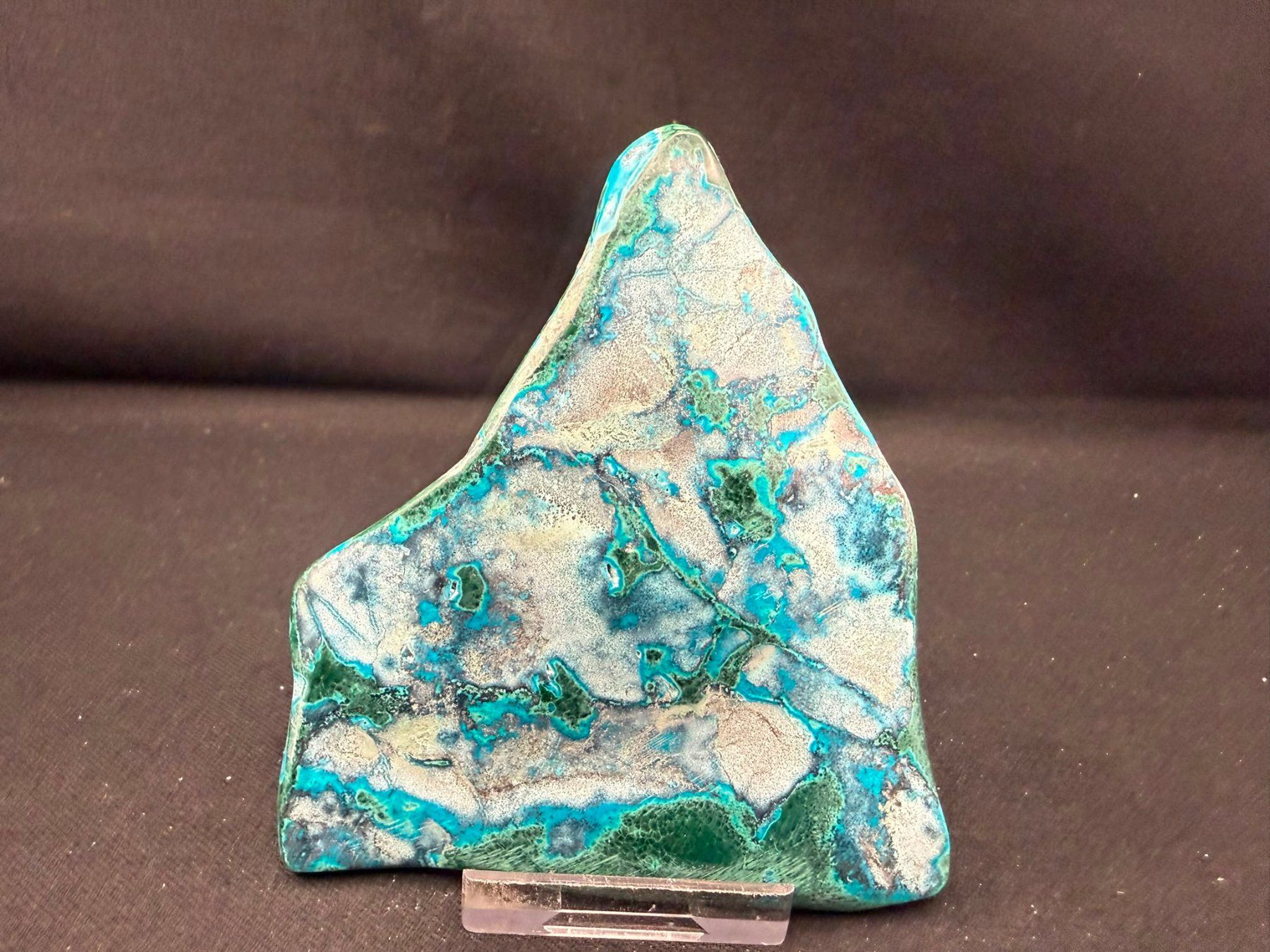 Minerali & Pietre curative: Malachit und Chrysocolla poliert – Usato da Schinznach Bad venduto da Demerald 6