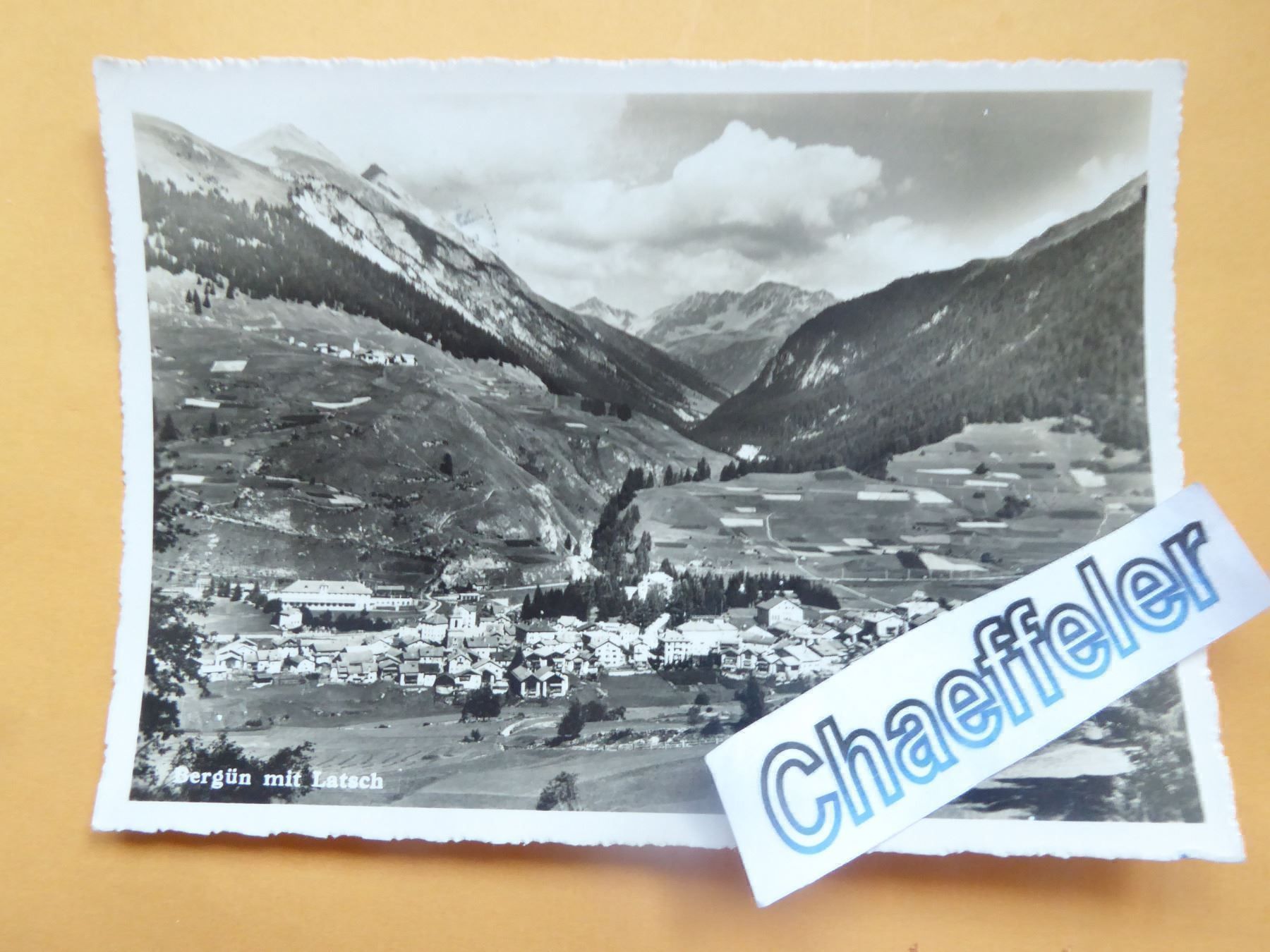 Ansichtskarten: 1950  Bergün mit Latsch – Gebraucht aus Zürich von Chaeffeler