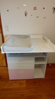 Wickeltisch weiss rosa mit Schubladen gebraucht