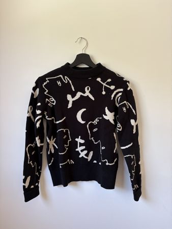 Pullover Monki Schwarz Weiss Grösse XXS