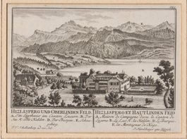 Luzern  -Hizlisperg Oberlindenfeld , Stich Herrliberger 1756