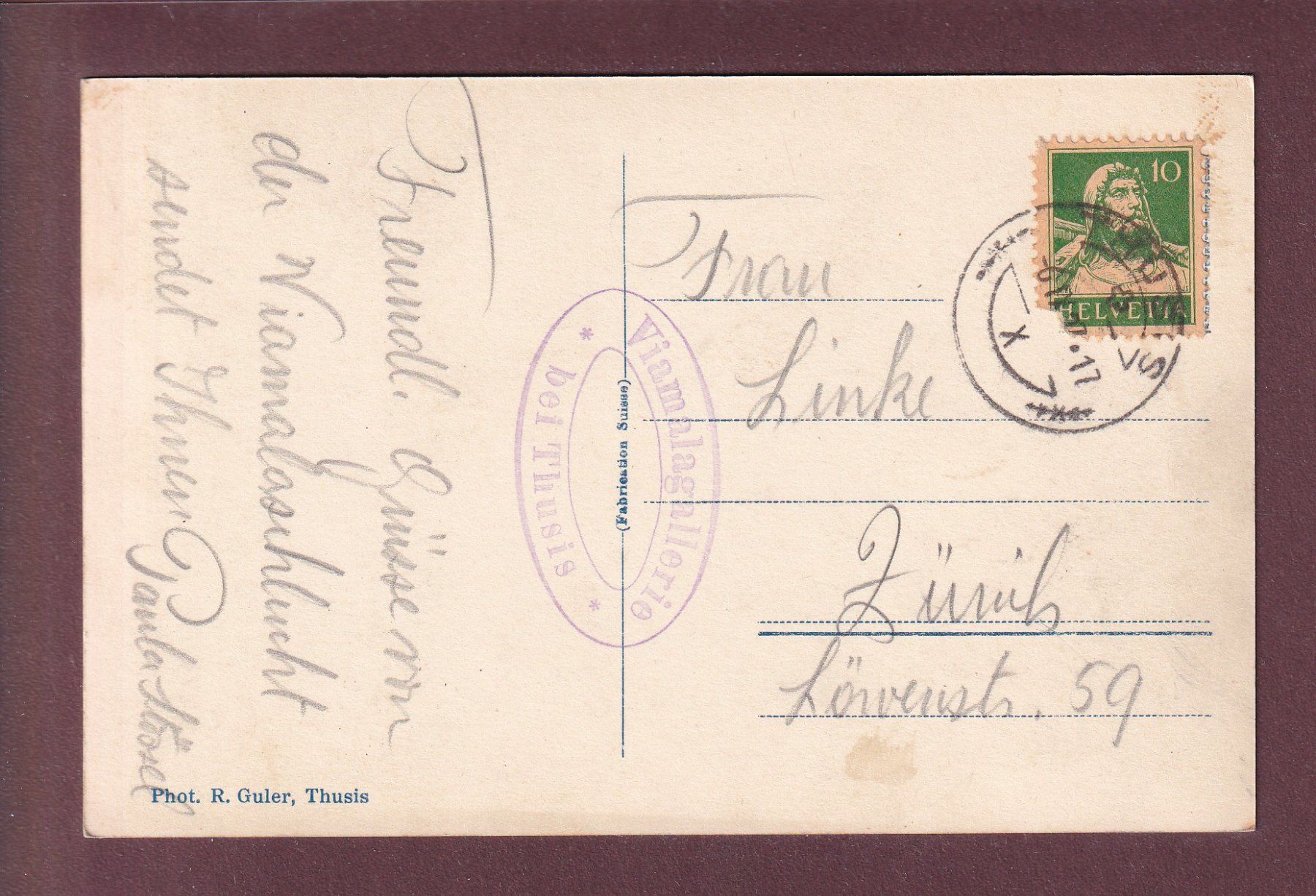 Cartes postales: VIAMALA - II. Brücke - 1927 – D'occasion à Pully par nicecards 1