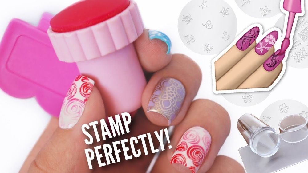 Konad M60 Nagelstempelplatte Für French-Maniküre & Blumen-Motive – Offizielles Stamping-Set Für Kreative Nail-Art