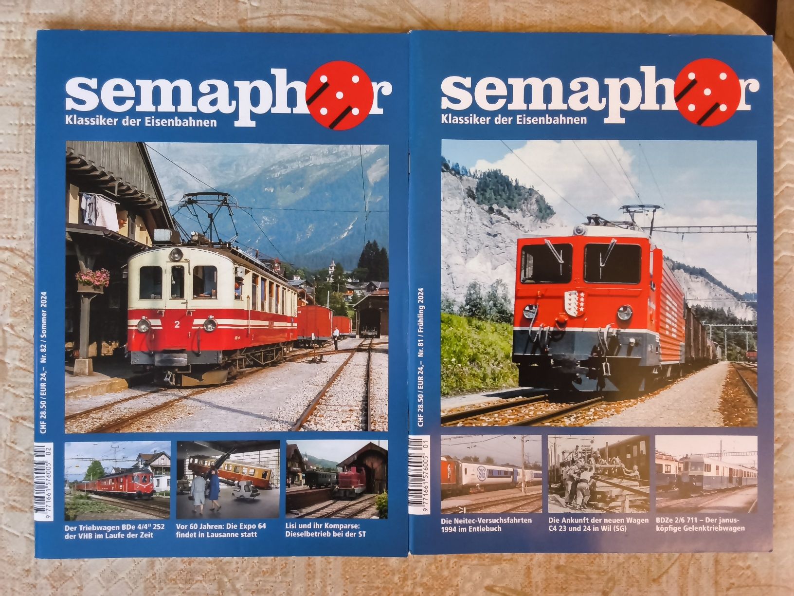 Riviste & Magazine: set 4 Eisenbahn-Hefte Semaphor 2024 – Usato da Hallau venduto da histoiremerveilleuse 1