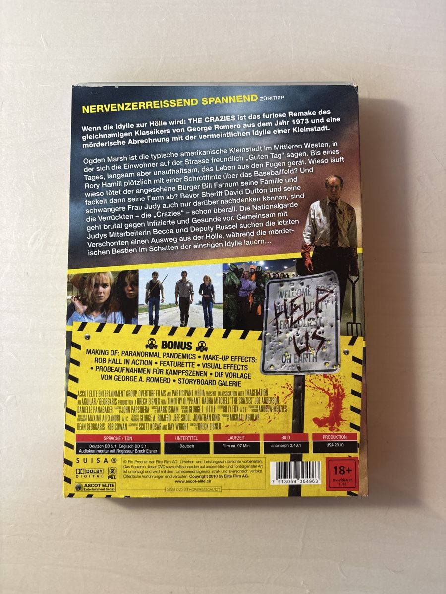 Tutti i DVDs: The Crazies - Fürchte deinen nächsten – Usato da Ruswil venduto da Slivio_ 1