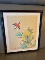 Quadro di origine asiatica ben incorniciato
