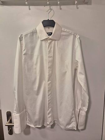 Zoro Manschettenhemd - Gr. S, weiss