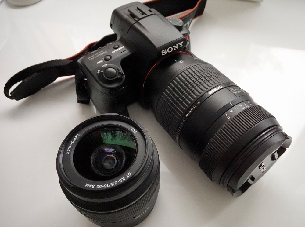 Sony Alpha 37 SLT A37 mit DT 18-55mm u. Tamron 70-200mm (Gebraucht) in ...