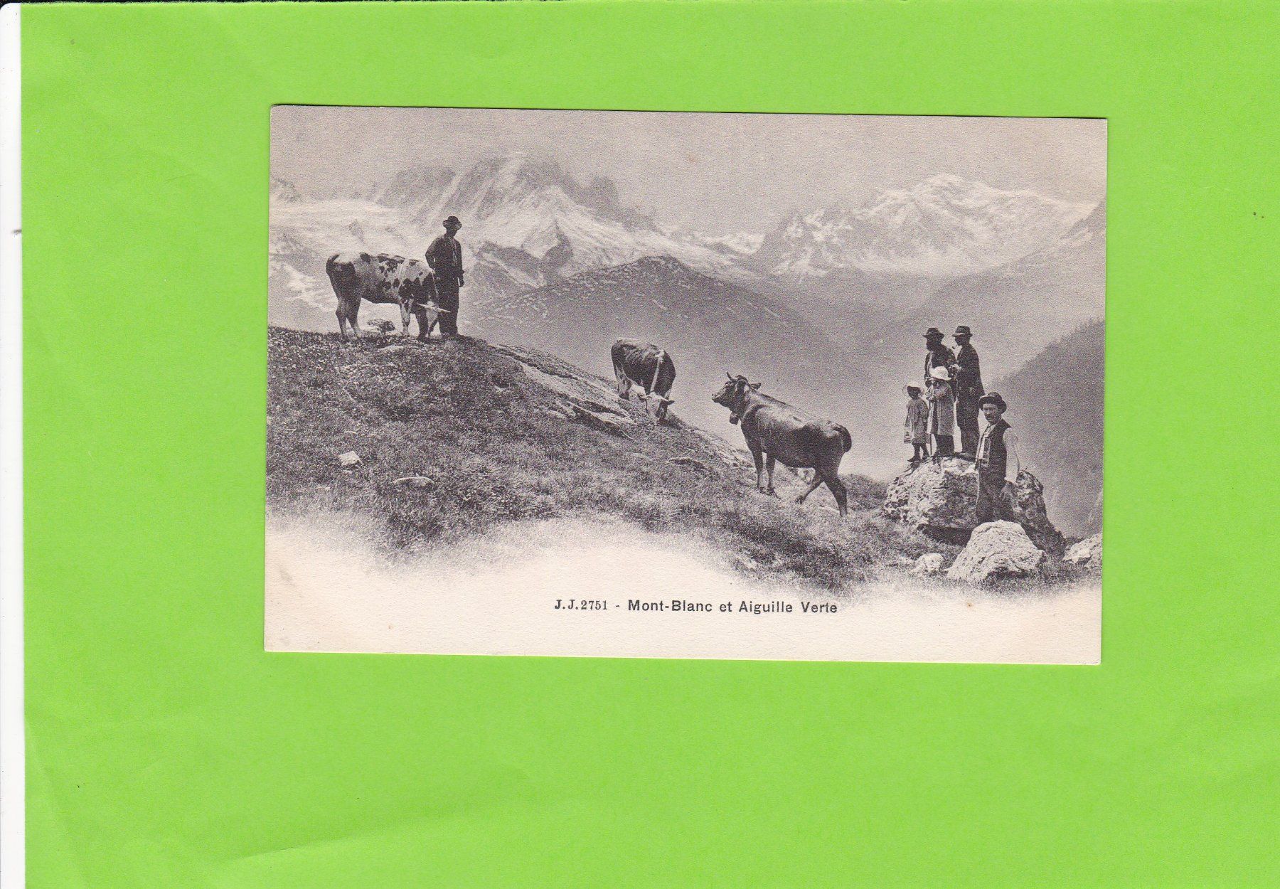 Cartoline postali: Mont Blanc et Aiguille Verte – Usato da St. Peterzell venduto da neckertal