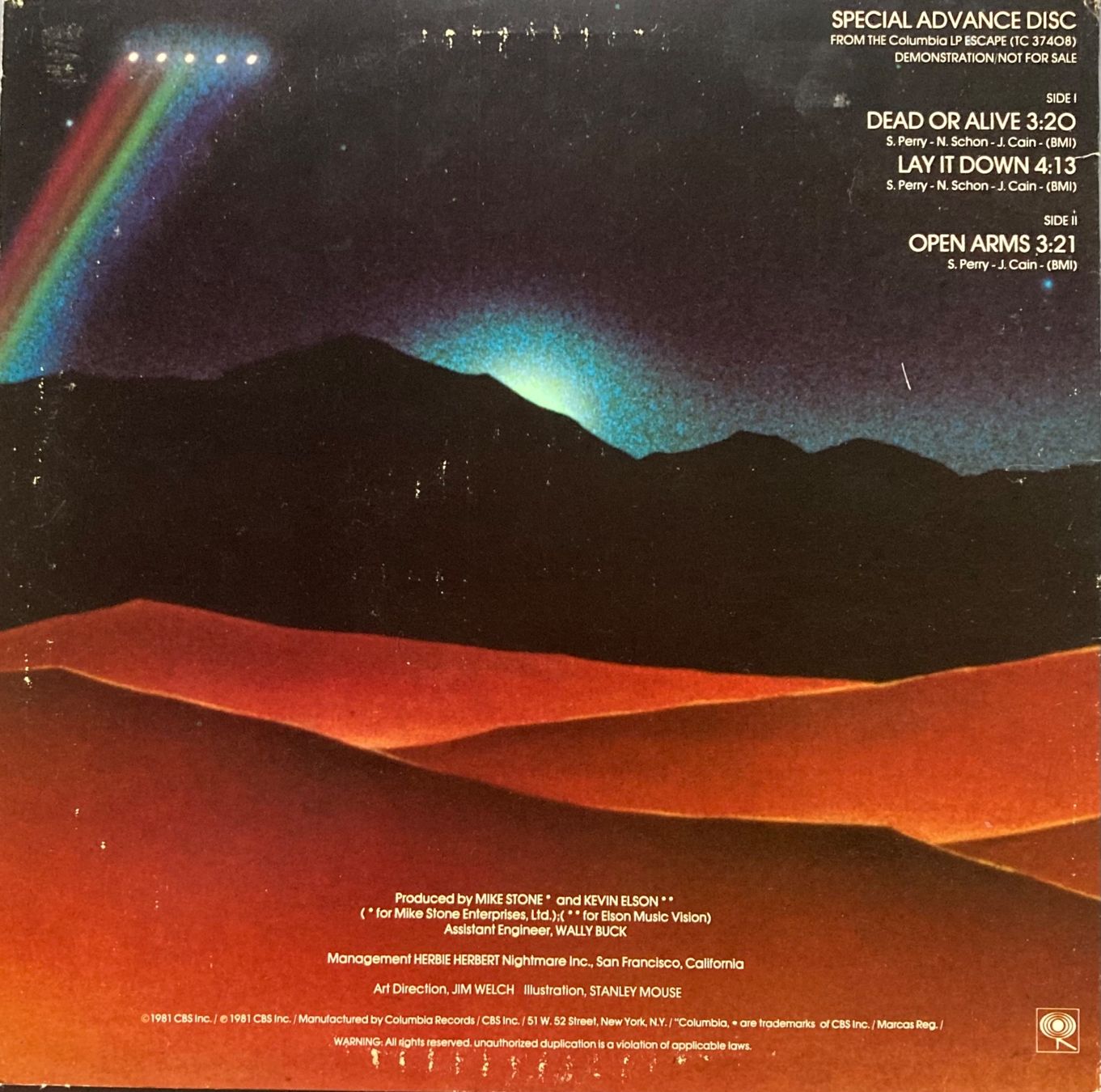 Dischi in vinile: JOURNEY - DEAD OR ALIVE / LAY IT DOWN / OPEN ARMS – Usato da Poliez-Pittet venduto da Newtown-Records 1