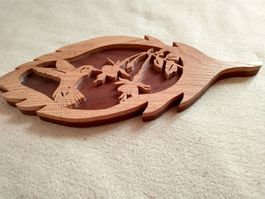 Wandbild Schnitzerei mit Kolibri von Robert L. Stanley