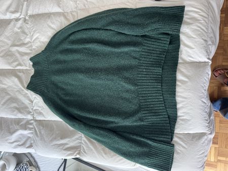 Pull d'hiver vert sapin chaud et confortable, taille M