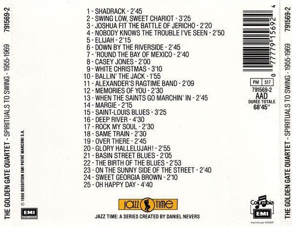 CD: the Golden Gate Quartet - include "Oh Happy Day" – Usato da Unterbäch venduto da jaq_2vgn 1
