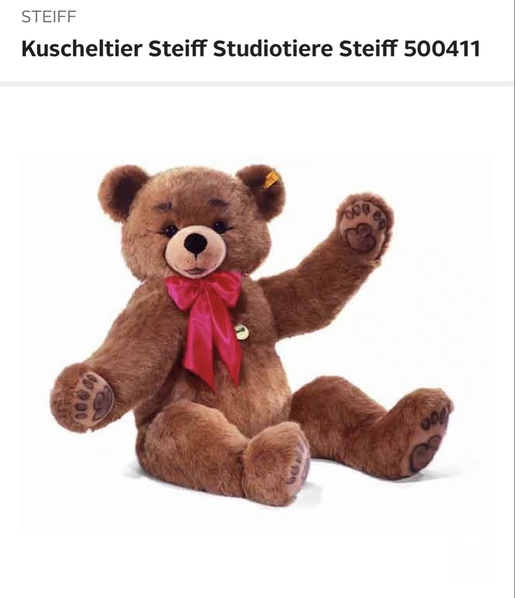 Steiff Giocattoli: STEIFF Teddybär Studio Bobby 120cm – Nuovo e nell'imballaggio originale da Liebefeld venduto da Kosh85 1
