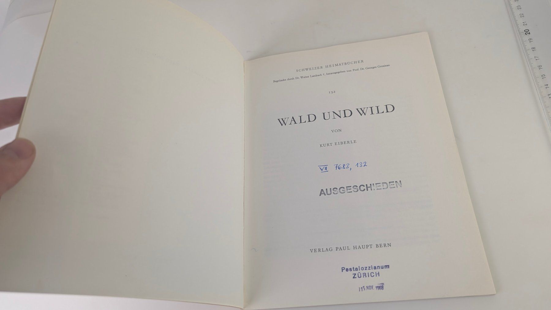Bücher: Schweizer Heimatbücher: Wald und Wild 1968 – Gebraucht aus Zürich von axolottchen 3