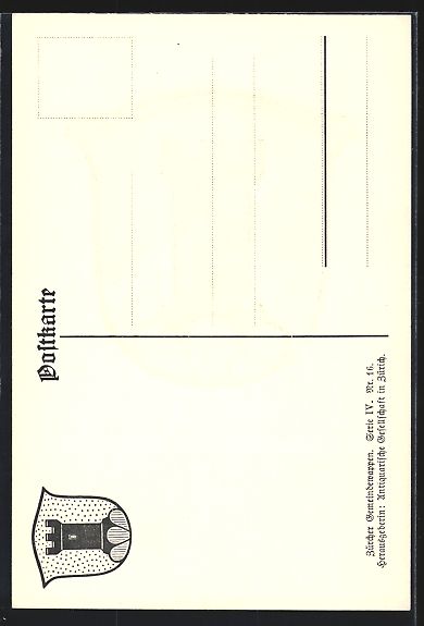 Cartoline postali: Altstetten, Wappen mit schwarzer Turm au – Usato da Berlin venduto da bartko-reher 1