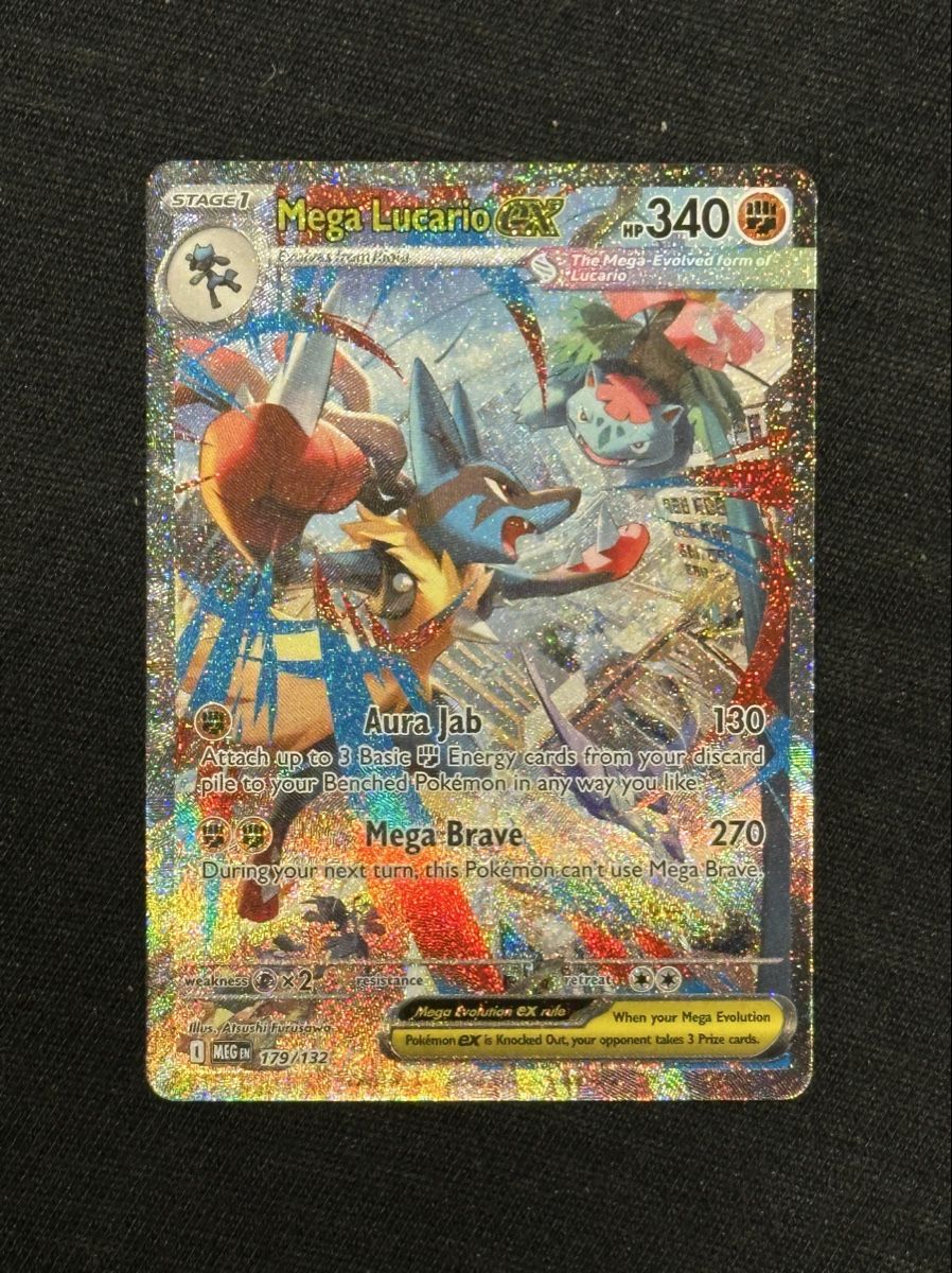 Pokémon Sammelbilder & Trading cards: MEGA LUCARIO EX 179/132 MEGA EVOLUTION POKEMON ENGLISH – Neu (gemäss Beschreibung) aus Binz von Cediboy
