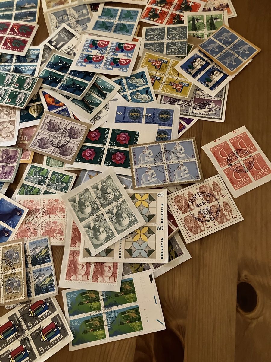 Alle Briefmarken: 4er Blocks schweiz – Gebraucht aus Bettwiesen von Jumpingfox 3