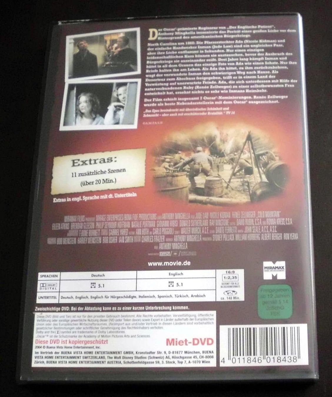 Tutti i DVDs: DVD  Unterwegs nach Cold Mountain – Usato da Heimberg venduto da Rockenrol 1