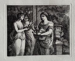 Radierung - Salomon Gessner (1730-1788), Liebesgötter