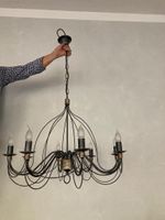 Lampada da soffitto in ferro anticato