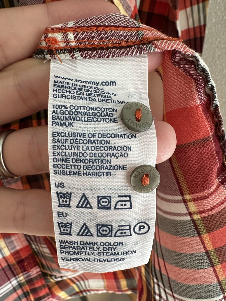 Tommy Hilfiger Camicette: Tommy Hilfiger Bluse rot-weiss kariert – Usato da Honau venduto da salverella 2