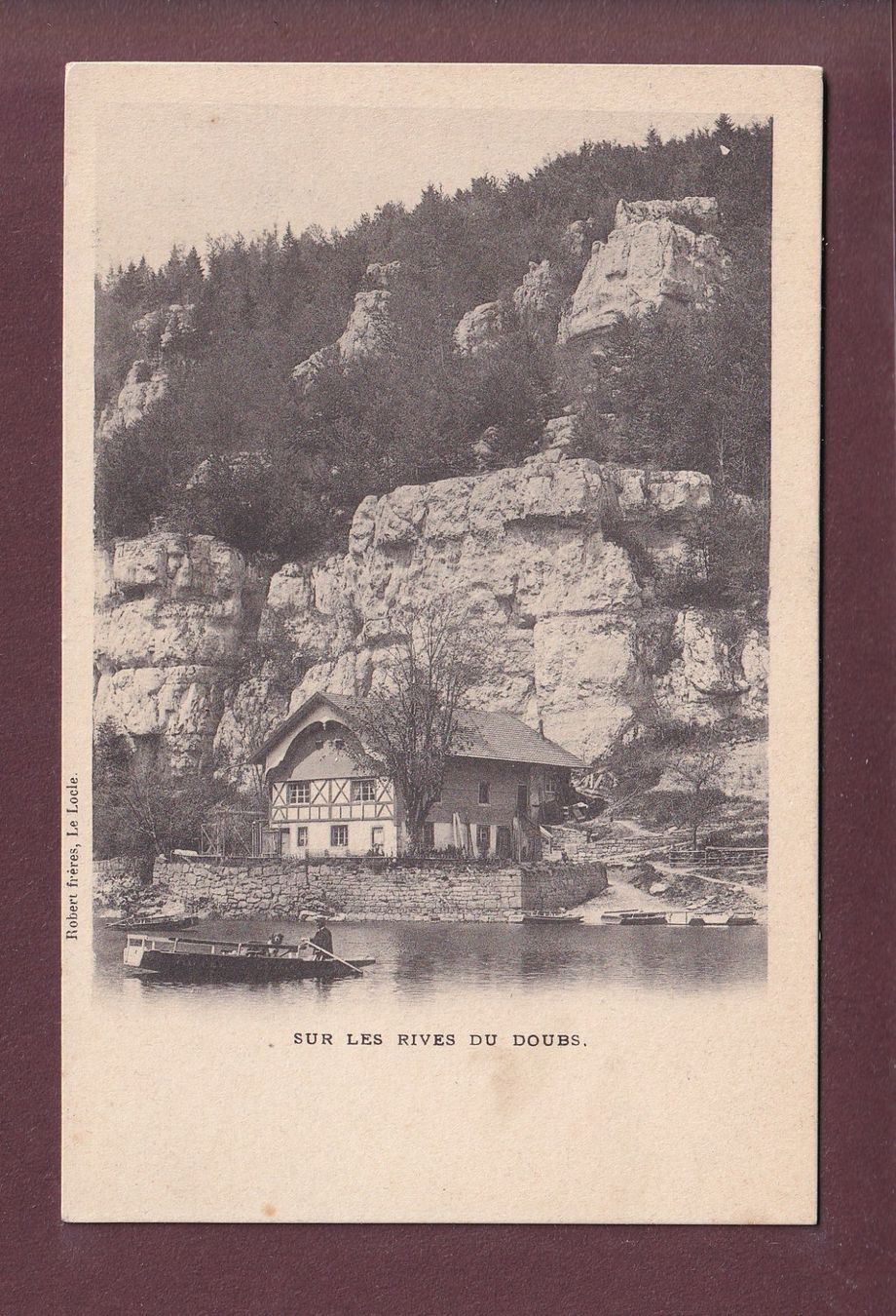Ansichtskarten: Sur les RIVES DU DOUBS – Gebraucht aus Pully von nicecards