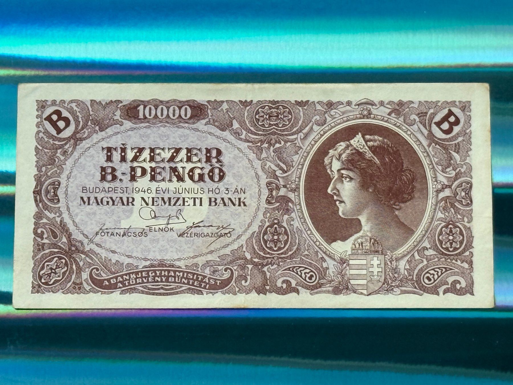 Banconote: Budapest 1946 - Ungarn - 10000 Pengö – Usato da Pfäffikon SZ venduto da Sieben77