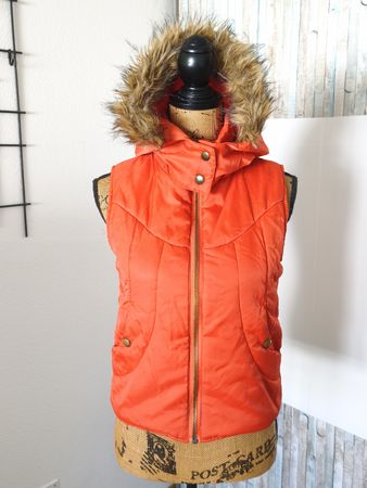 Blend Collection Weste mit Kapuze, Orange, XS, Top!