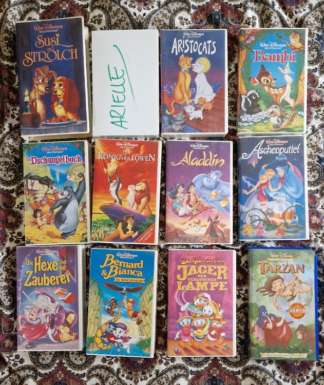 24 Disney Filme als VHS Kassette mit Hologram - Schnäppchenpreis discount