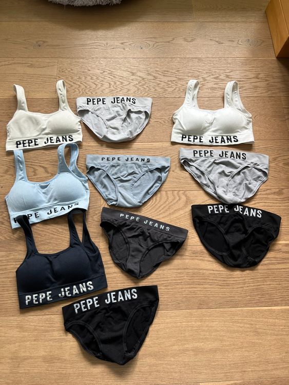 Pepe Jeans 4 x Sport Bustier, 6 Slips XS und S ->10 tlg. Set (Gebraucht ...