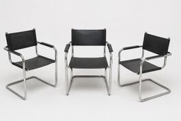 4er-Set Freischwinger - Stuhl schwarz