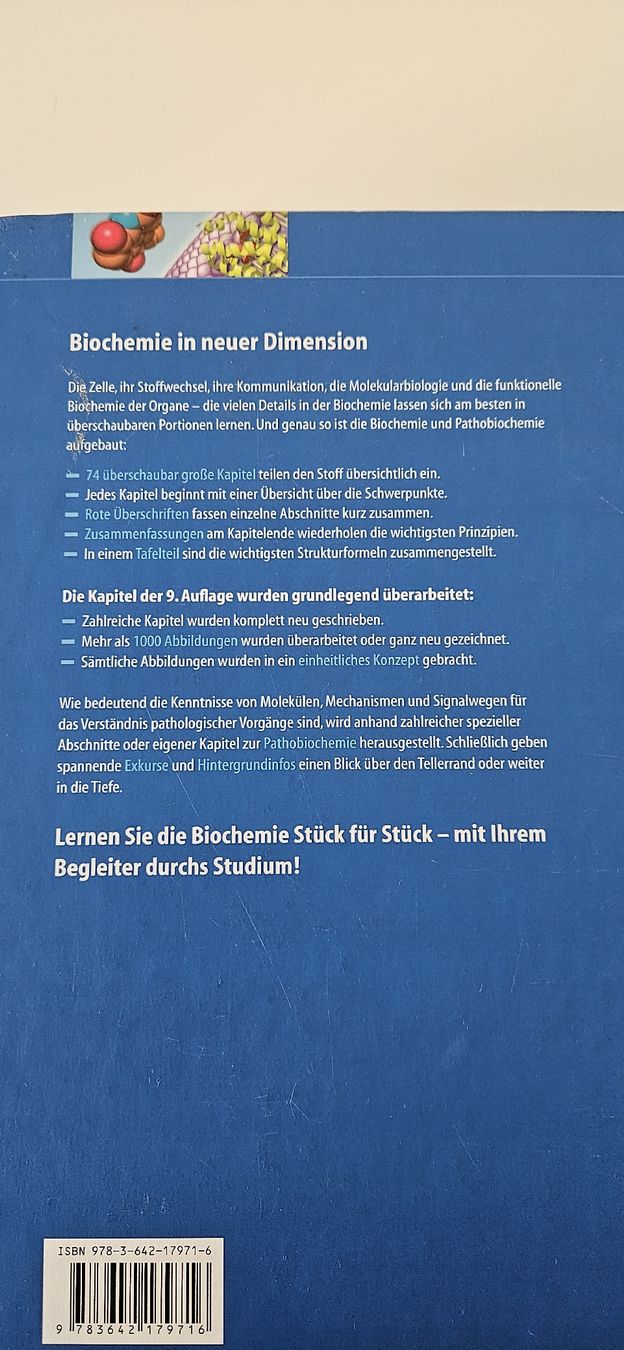Bücher: Biochemie und Pathobiochemie 9.Auflage – Gebraucht aus Sempach Station von mari_fa 1