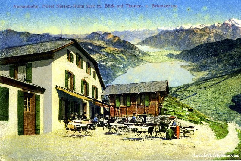 Cartoline postali: Niesen Kulm - Niesenbahn + 1920 – Usato da Emmenbrücke venduto da teestube