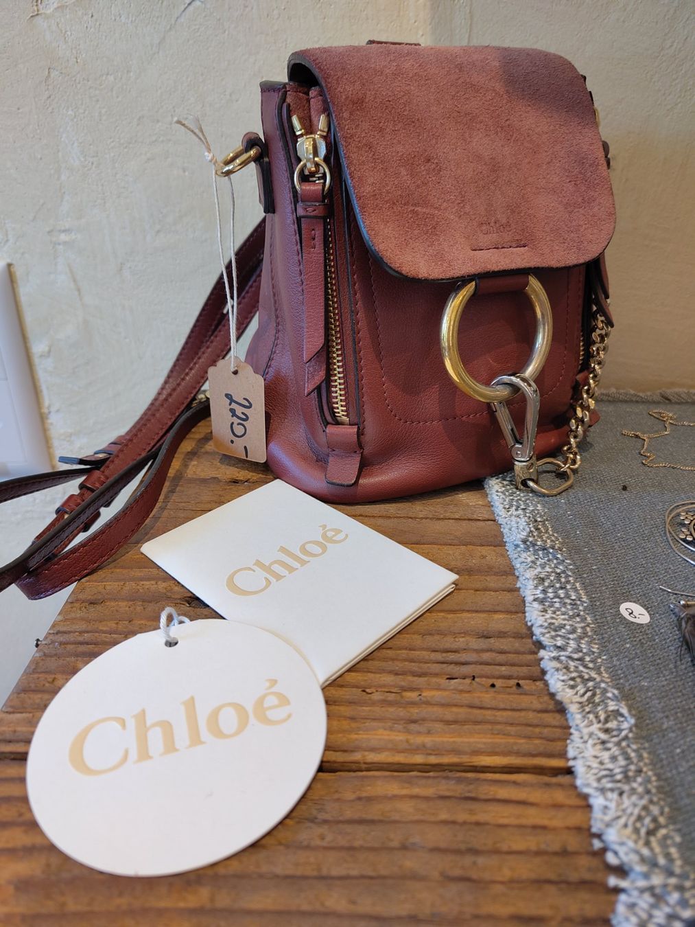 Chloé Borse da donna: Chloe backpack mini bordeaux – Usato da Losone venduto da ell_nora89