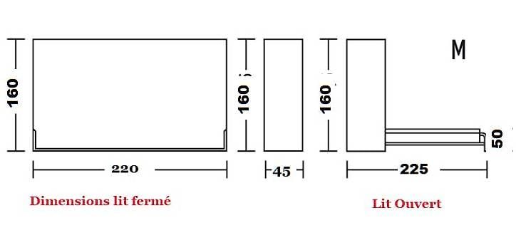Betten: Lit escamotable horizontal ou vertical 140 x 200cm. – Neu und originalverpackt aus Lausanne von casa56 8