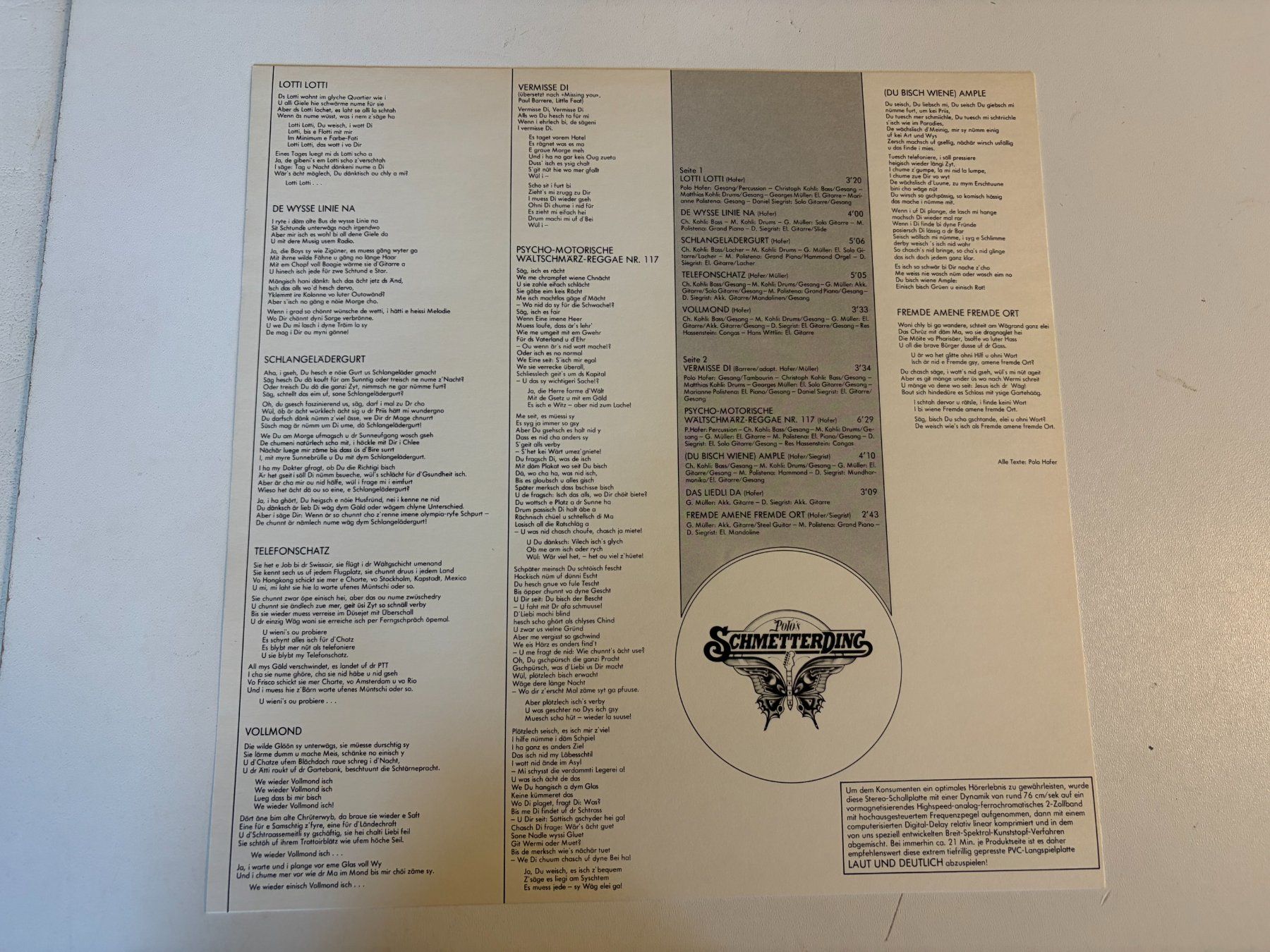 Dischi in vinile: Langspielplatte Polo Hofer Schmetterding – Usato da Fislisbach venduto da Zicke1958 4
