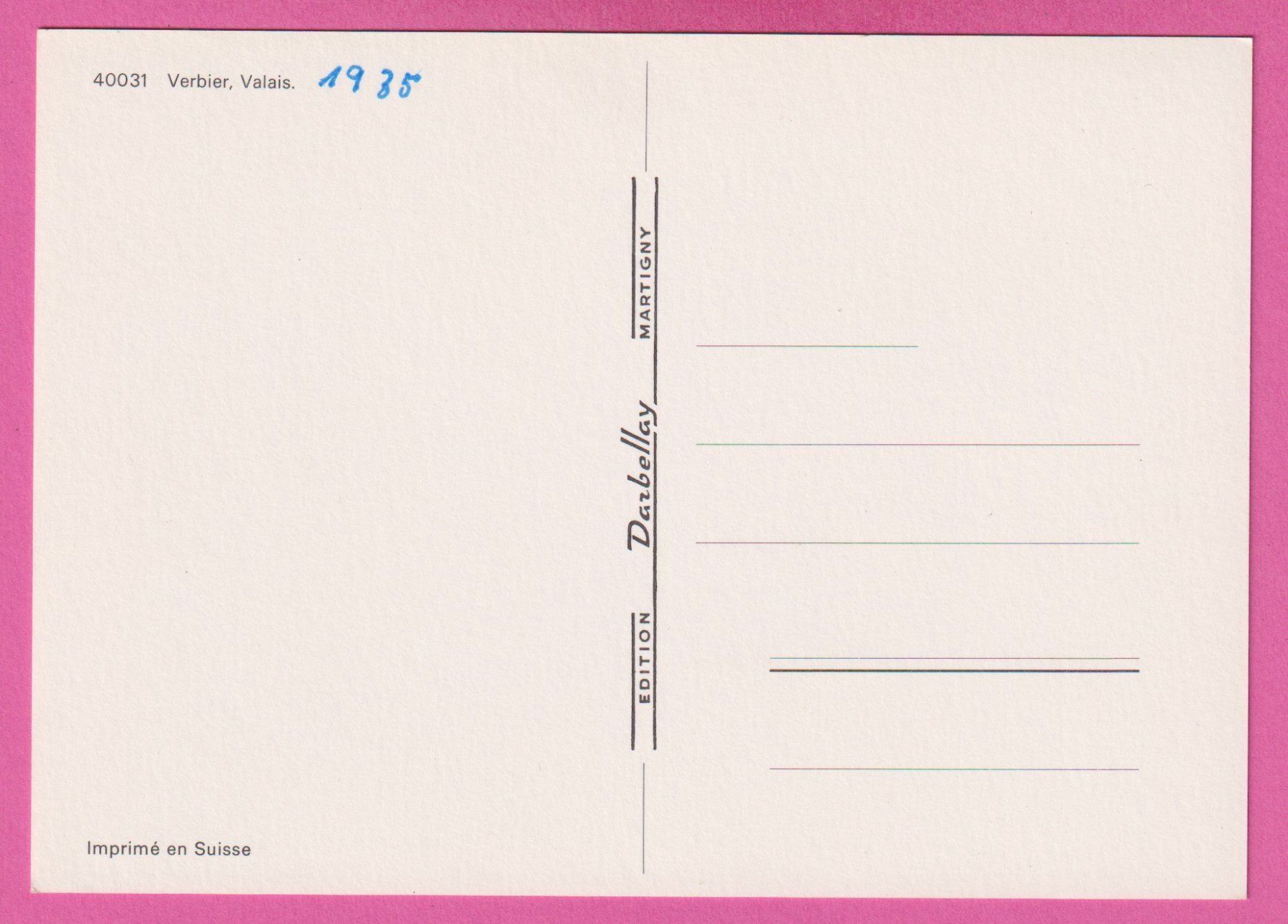 Cartoline postali: Verbier Wallis 3-Bild Karte – Usato da Einsiedeln venduto da dillie 1