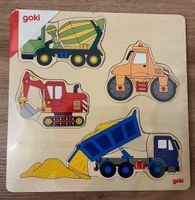 goki Einlegepuzzle Baufahrzeuge (12Teile) FABRIKNEU