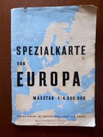 alte Spezialkarte von Europa 1939 Orell Füssli 2. Weltkrieg