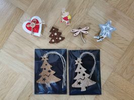 7 Geschenkanhänger Weihnachten Holz