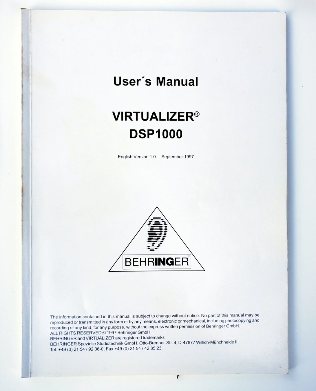 Behringer Equalizer: Behringer Virtualizer DSP 1000 Effekt Prozessor – Gebraucht aus Wohlen AG von Sreichmuth 8