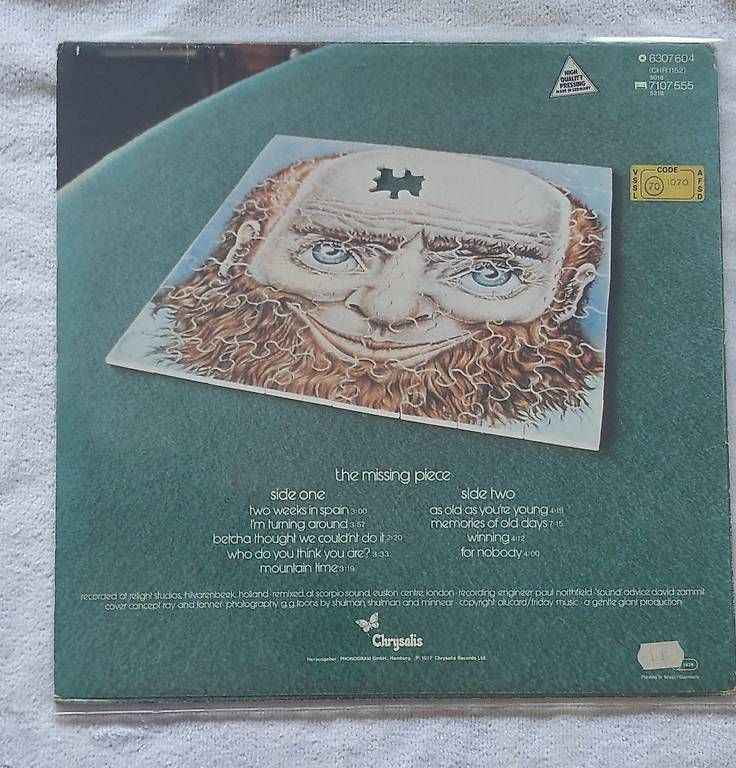 Schallplatten: GENTLE GIANT: the missing Piece" LP(1977) prog masterpiece – Gebraucht aus NENDELN von Vinylandmote 2
