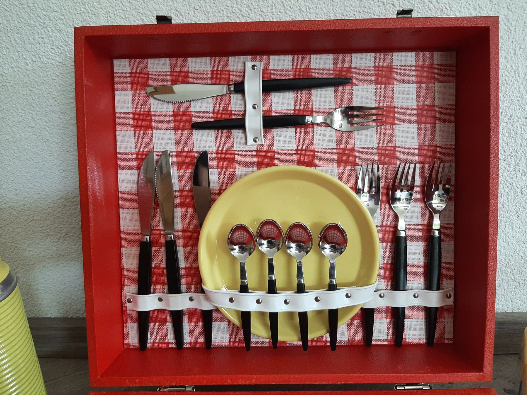 Valigie: 50er 60er J. Mid Century Picknickkoffer Oldtimer Camping – Usato da Erschwil venduto da Karabella 6
