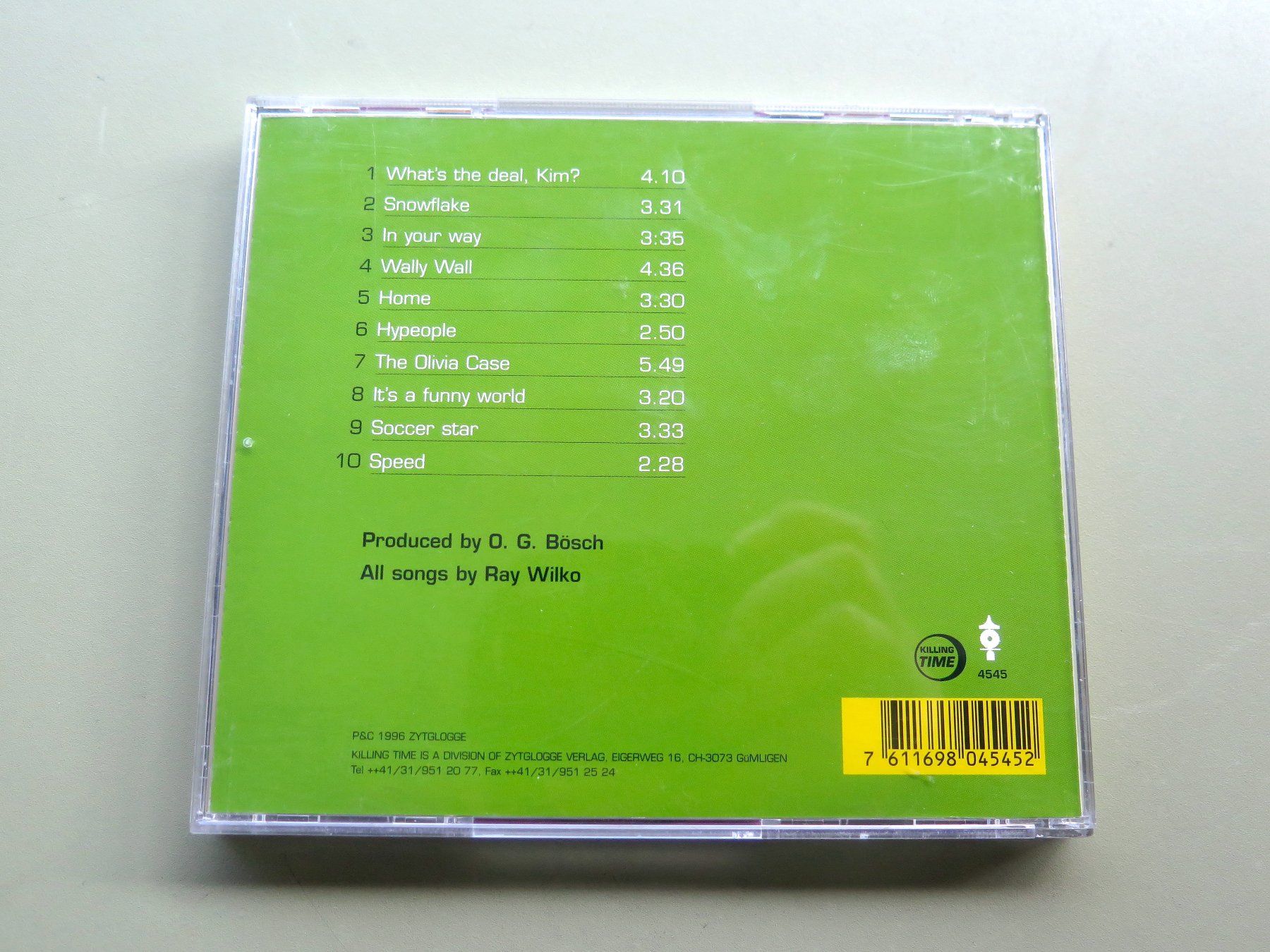 CD: (p) CD RAY WILKO (CH): Subzero, 1996 – Usato da Bern venduto da Balzamico 1